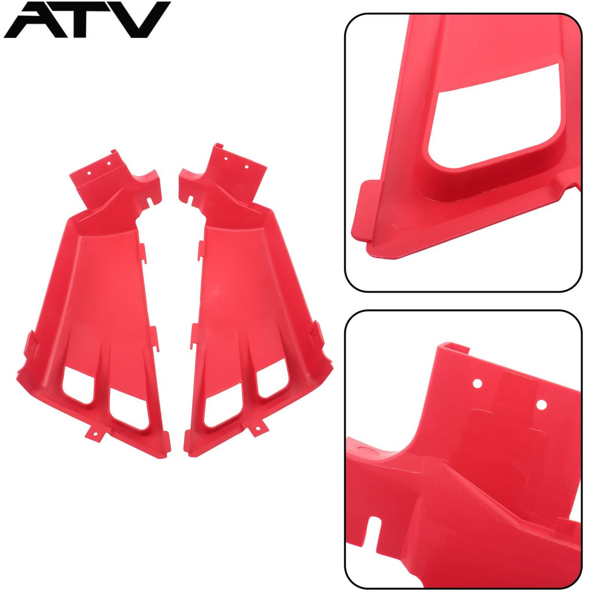 Solidspare Tank Side Outer Plastic Covers Integrated Red Grill For Yamaha Banshee 350 1991