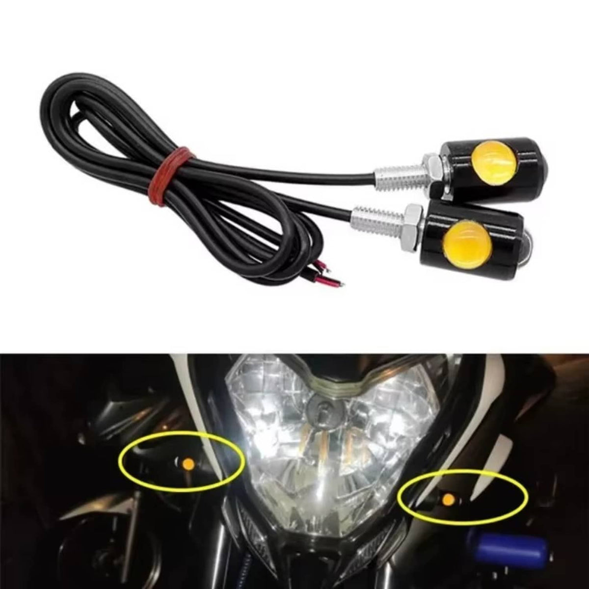 Solid Spare 4X Universal Motorcycle Mini LED Turn Signals Indicator Amber Blinker Light Lamp