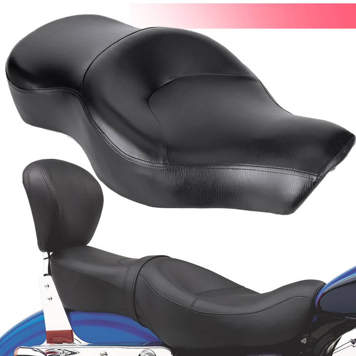 Solidspare Two Up 2-Up Driver Passenger Seat For Harley Sportster XL 883 XL 1200 2004-2023