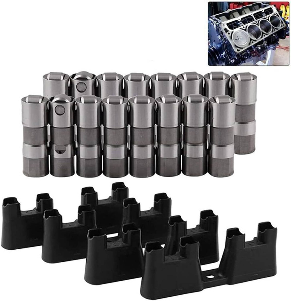 Solidspare Set GM LS7 Lifters & Guide Trays For Chevy GMC LS/LQ 4.8 5.3L 5.7L 6.0L 6.2L