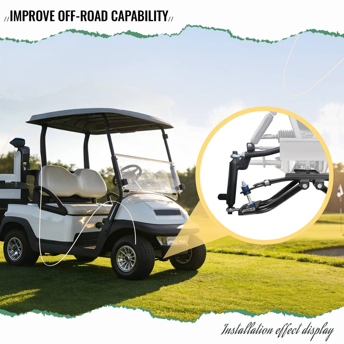 Solidspare For Club Car DS 2004-UP 6" Double A-Arm Lift Kit Golf Cart Electric Gas Models