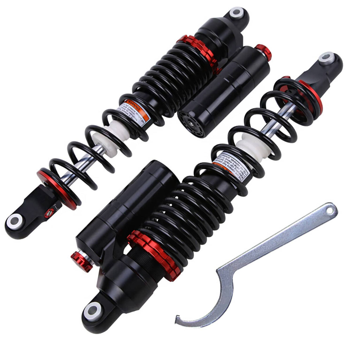 Solidspare 16.75" STAGE 5 ADJUSTABLE FRONT AIR SHOCKS ABSORBERS FOR YAMAHA SUZUKI KAWASAKI