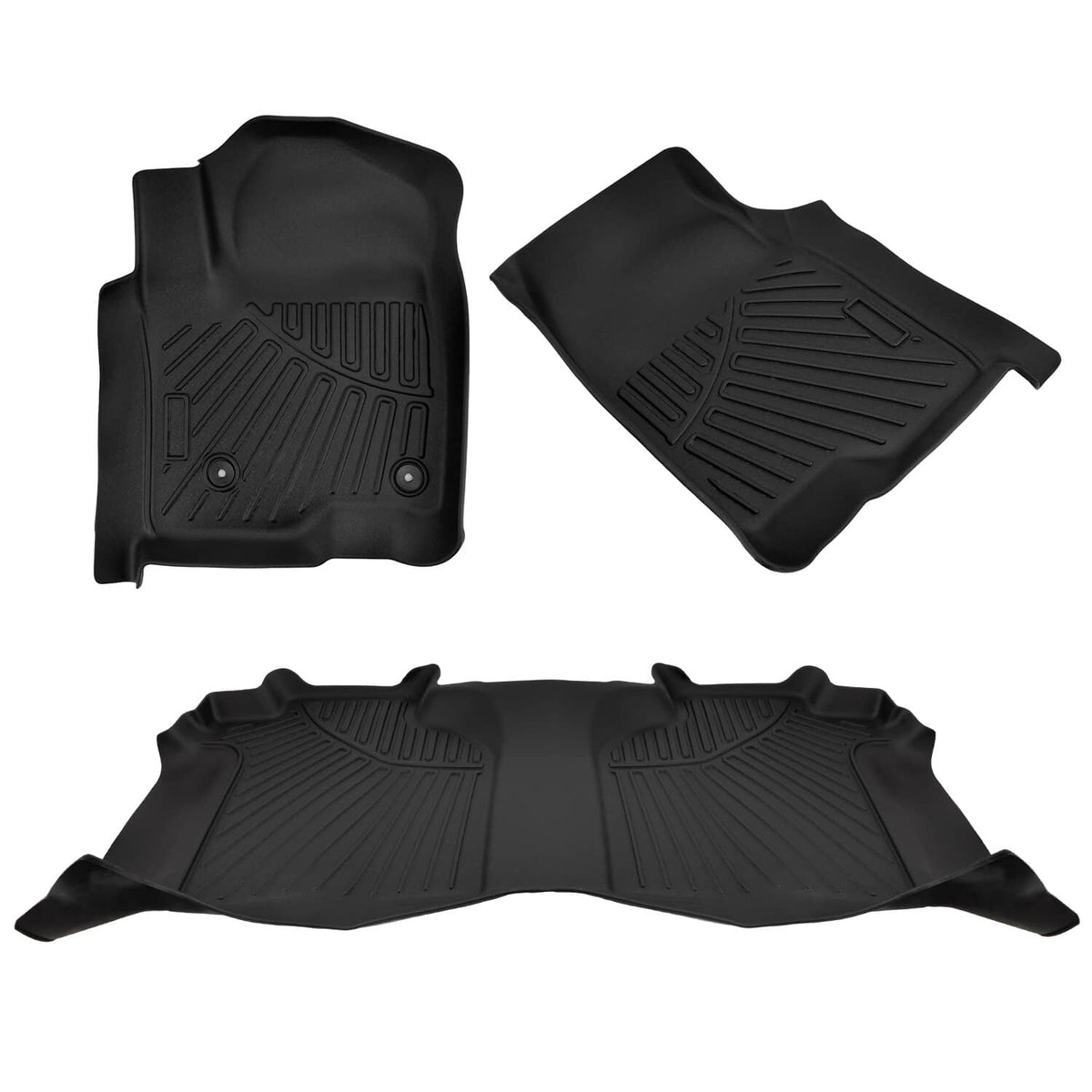 Solidspare For Chevrolet Silverado 2500HD/3500HD Crew Cab 2020-2024 Front & Rear Floor Mats