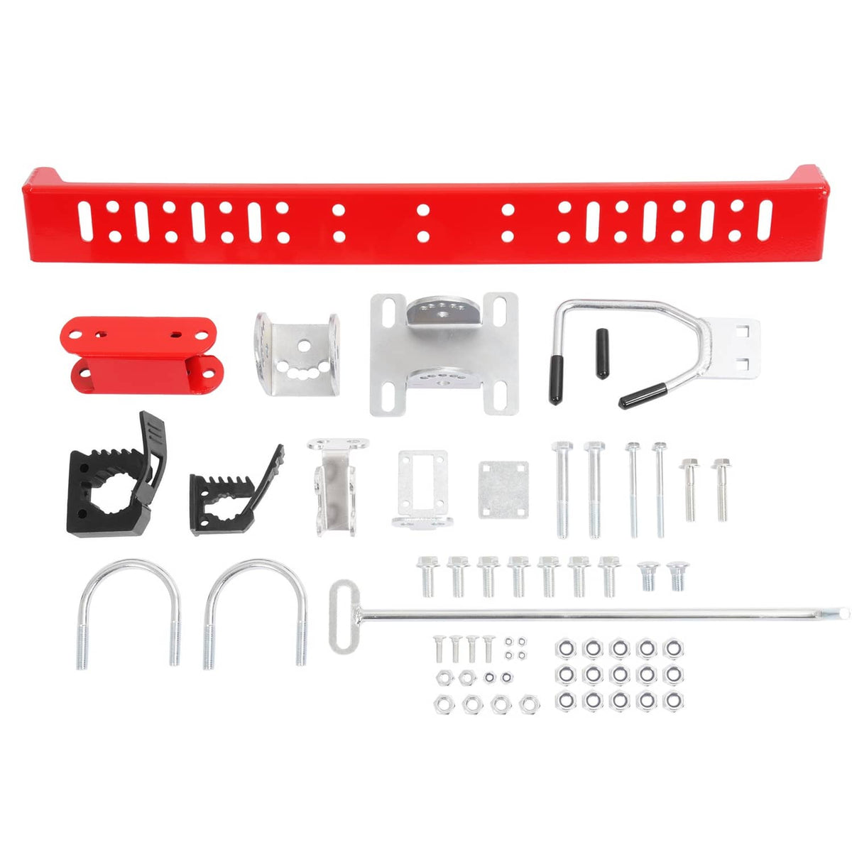 Solidspare Red Trimmer Rack Enhancing safety For lawn Mower 1"-2" Roll Bar Trimmer Holder