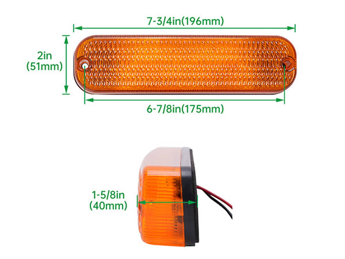 Solidspare 4 LED Amber Flashing Cab Lights For John Deere 30 Series 4030 4230 8450 #AR60250