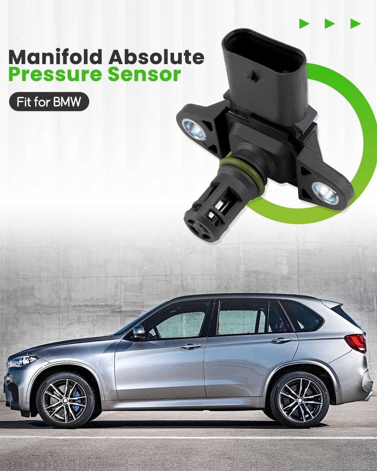 Solid Spare MAP Manifold Absolute Pressure Sensor 13627599042 For BMW X5 X6 640i 650i 750i