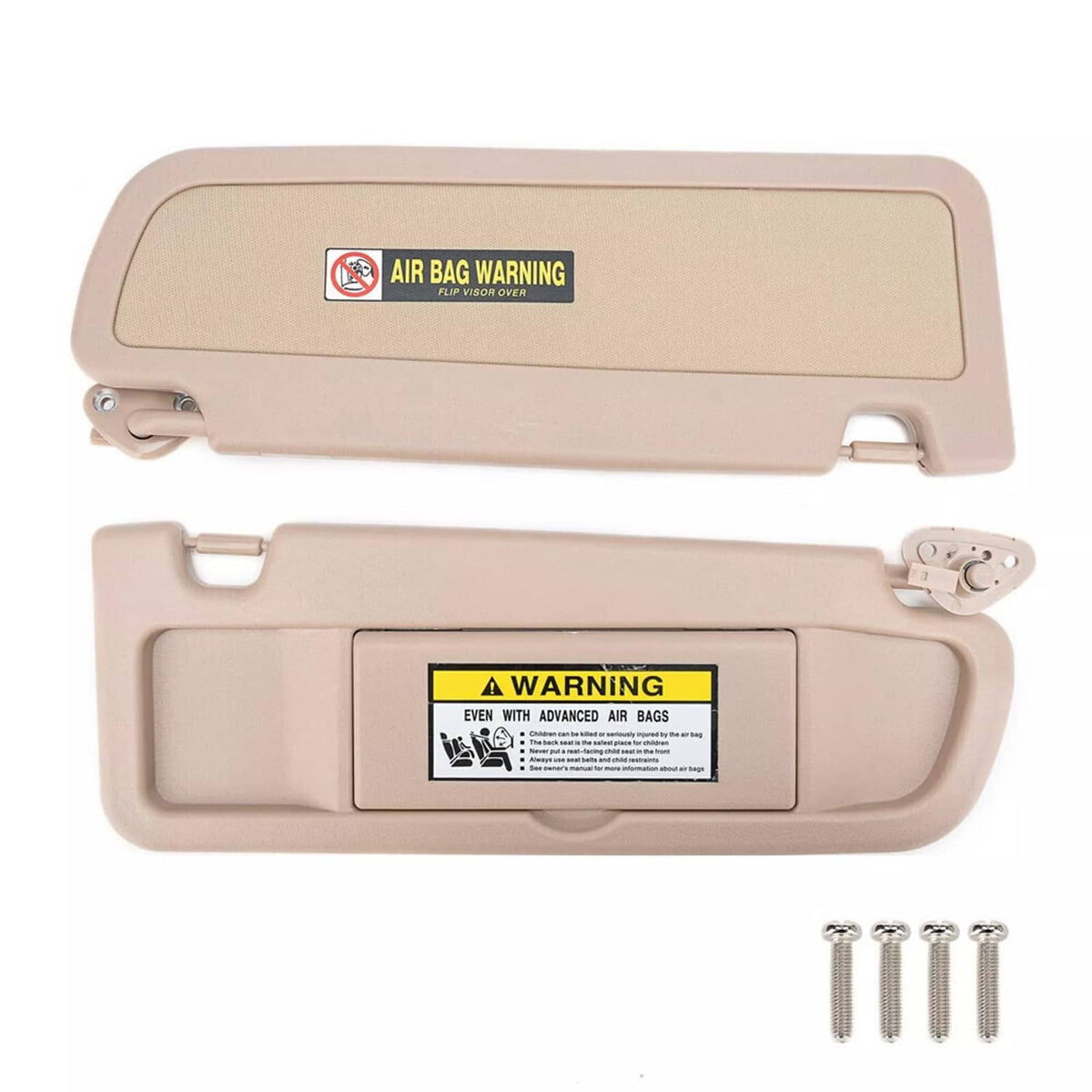 Solidspare 1Set Beige Sun Visor Left & Right Visor Kit For 2006-2011 Honda Civic Visors