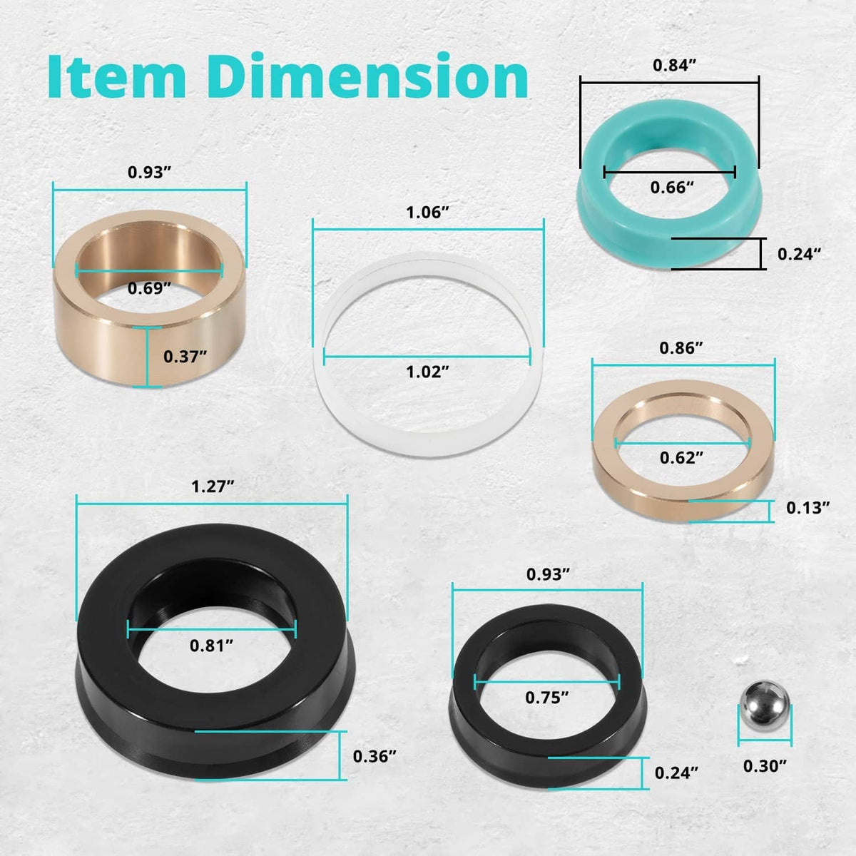Solidspare 241623 Pump Repair Kit Fit for Fireball 300 (50:1) & Dynastar 10:1 Grease Pumps