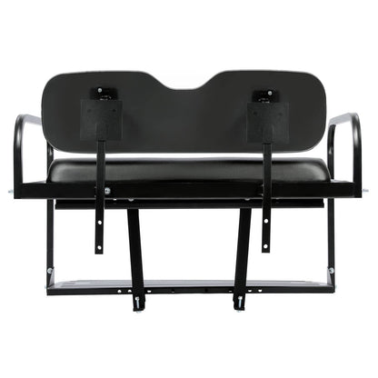 Solidspare Golf Cart Flip Folding Rear Back Seat Kit Black For EZGO Marathon Pre-1994