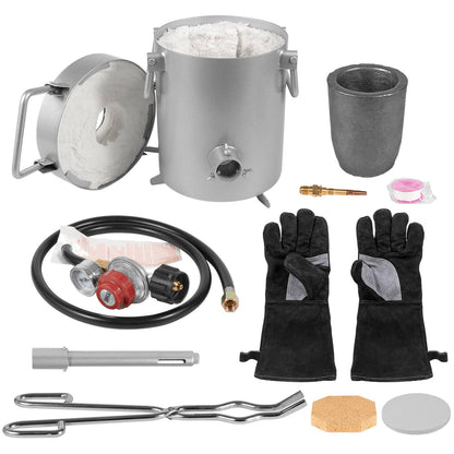 Solidspare 28LB/12.8KG Propane Furnace Kit Smelting Gold Silver Copper Scrap Metal Casting