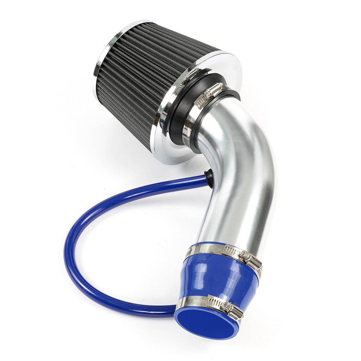 Solidspare 3" Car Cold Air Intake Filter Induction Kit Pipe Flow Hose System 76mm Alumimum