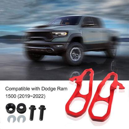 Solidspare Heavy Duty Front LH & RH Tow Hooks + Hardware For Dodge 2019 -2022 Ram 1500 DT