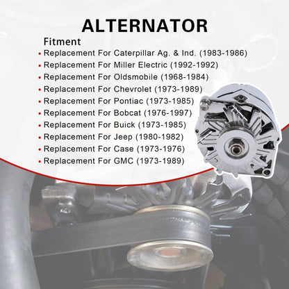 Solidspare Chrome Alternator For SBC BBC Chevy GM 1 Wire Street Rod-High Output ADR0335-C