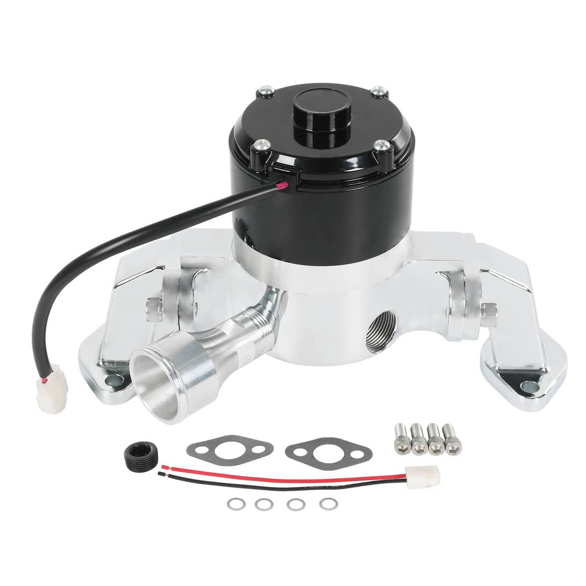 Solidspare High Flow Aluminum Electric Water Pump Fits Big Block Chevy 454 427 396 Chrome