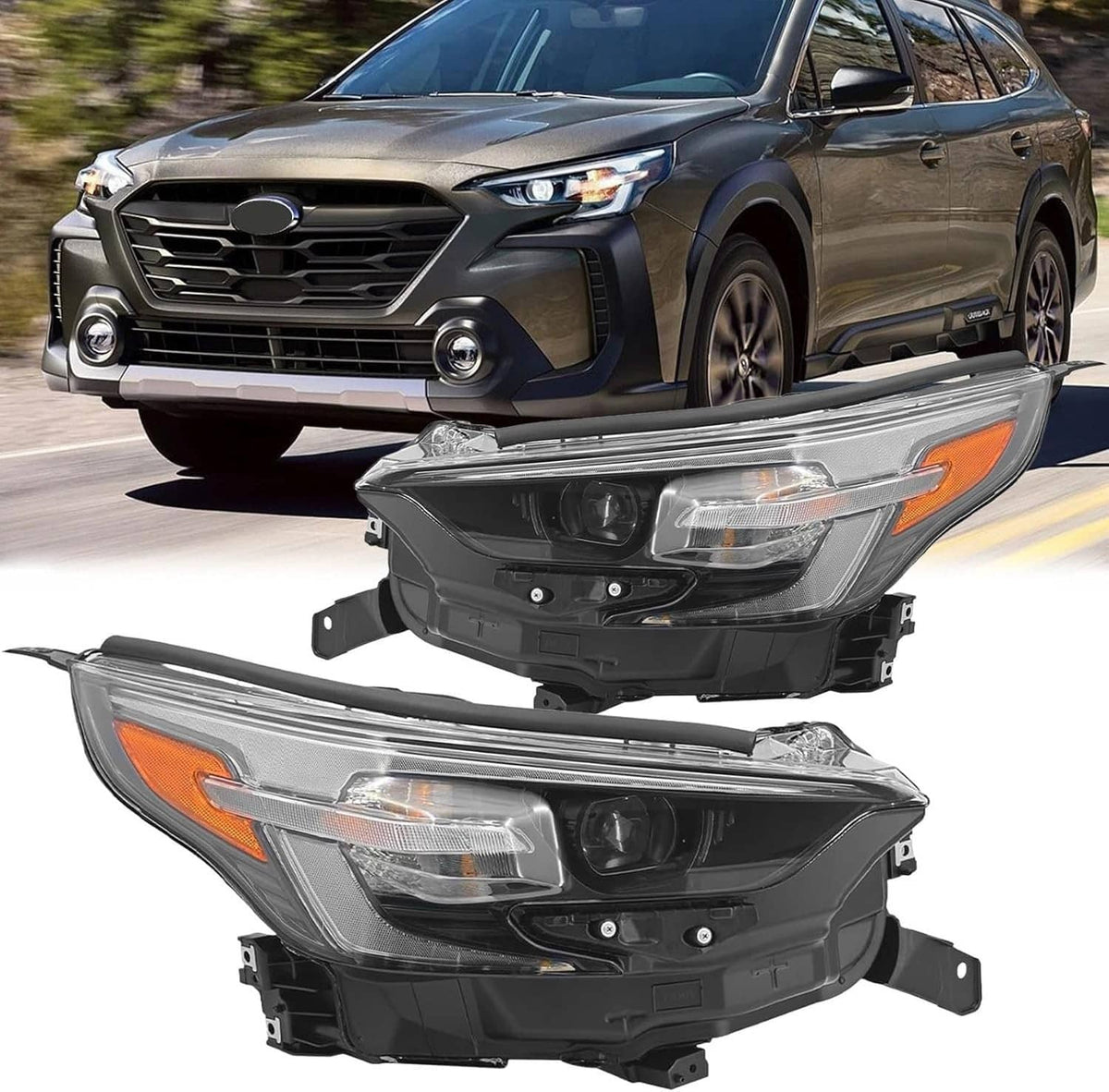 Solidspare Pair For 2023-2025 Subaru Legacy Outback 23-25 LED Headlights W/ AFS Left+Right