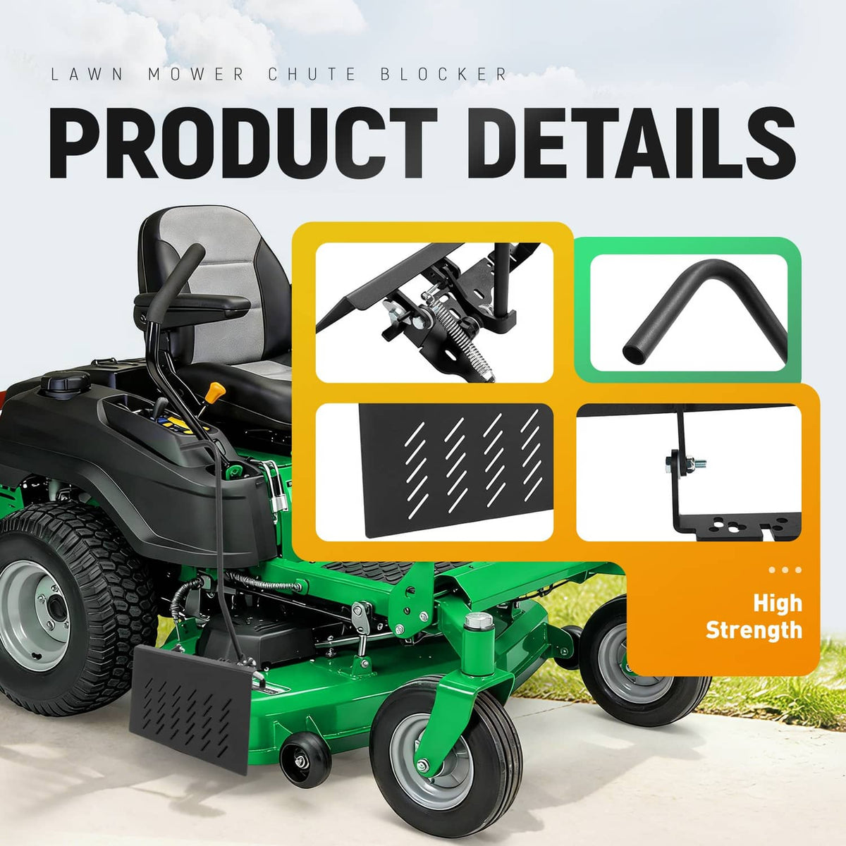 Solidspare #088-6003-00 #ACS6000ULS Chute Blocker System For Most ZT Mowers