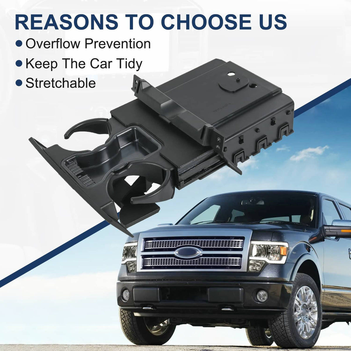 Solidspare Cup Holder For Ford for F150 STX/XL/XLT 2004-2008 6L3Z-1504810-AA