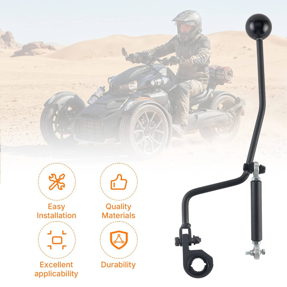 Solidspare Black Forward & Reverse Shifter Assembly Kit For Can-Am Ryker 600 900 2019-2025