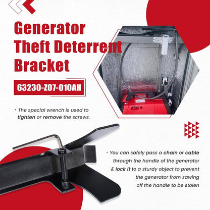 Solidspare Generator Theft Deterrent Security Bracket for Honda EU2200i, EU2000i, EU2000i