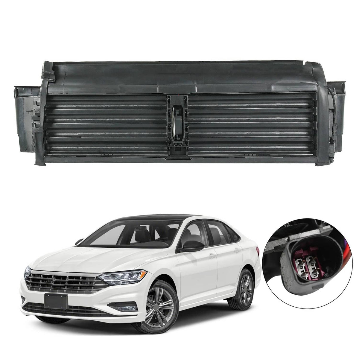 Solidspare Active Grille Shutter w/ Motor Assy Fits Volkswagen Jetta 2019-2021 with Motor