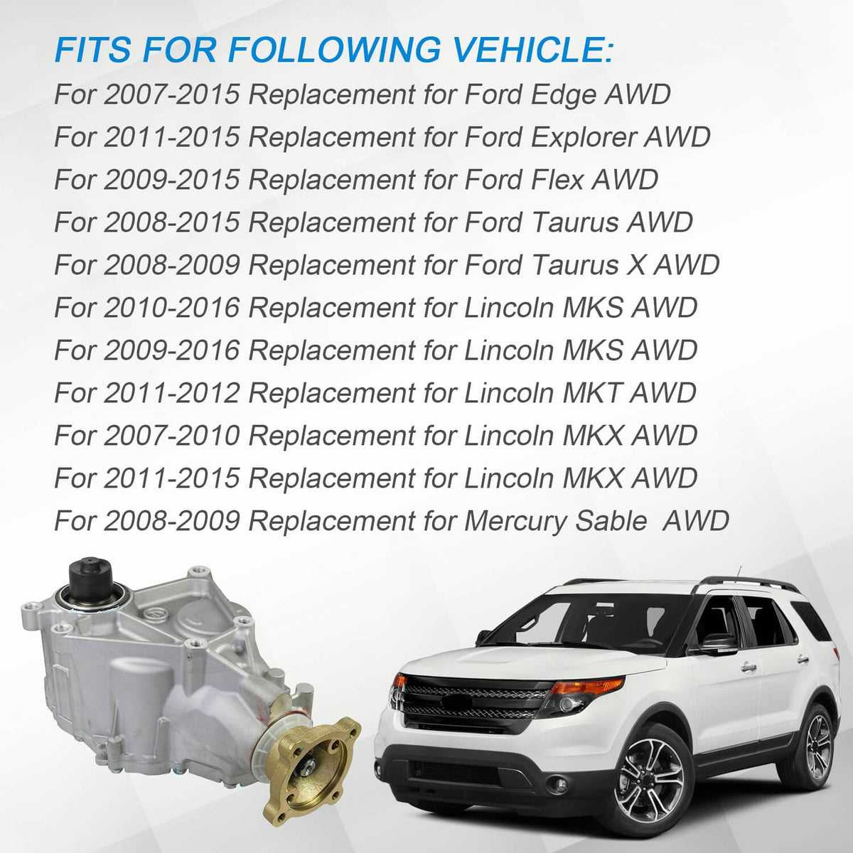 Solidspare For 2007-2014 Ford Edge AWD Power Take Off PTO Drifferential OEM # AT4Z-7251-G