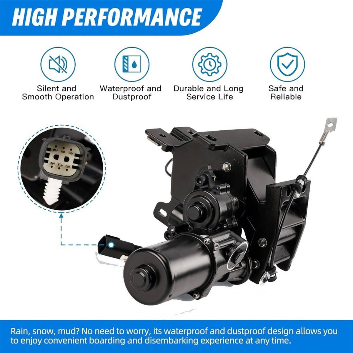 Solidspare Left & Right Side Power Running Board Motor For 18-24 Ford Expedition w/ Bracket