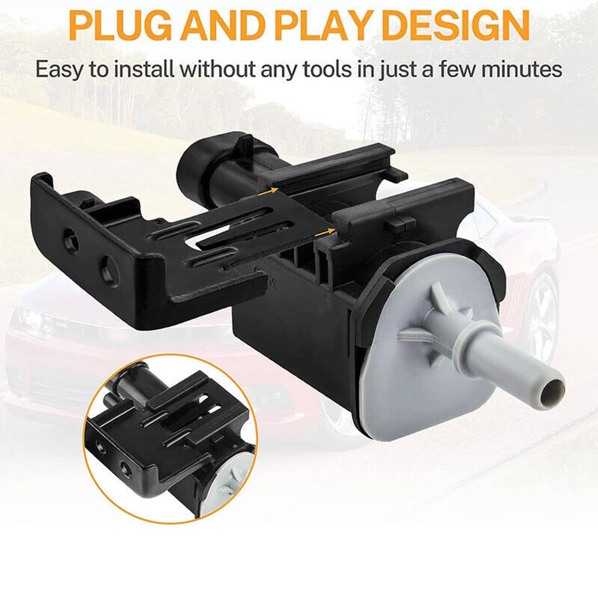 Solidspare For 2007-2013 Chevy Suburban Tahoe Silverado EVAP Canister Purge Valve Solenoid