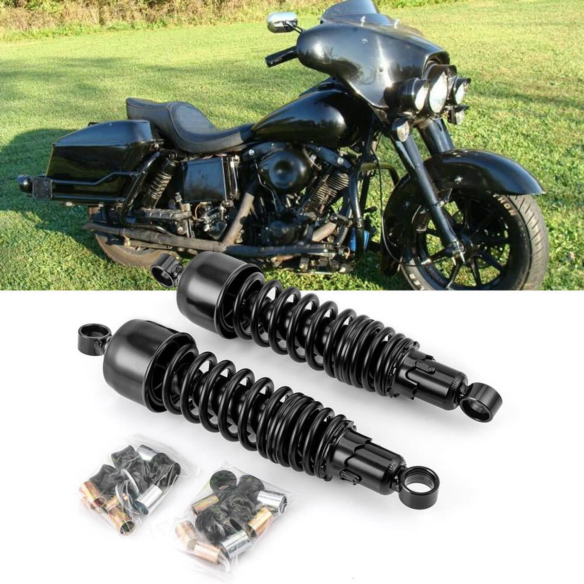 Solidspare 13" Shocks Rear Suspension For Harley Electra Glide Standard Ultra Classic CVO
