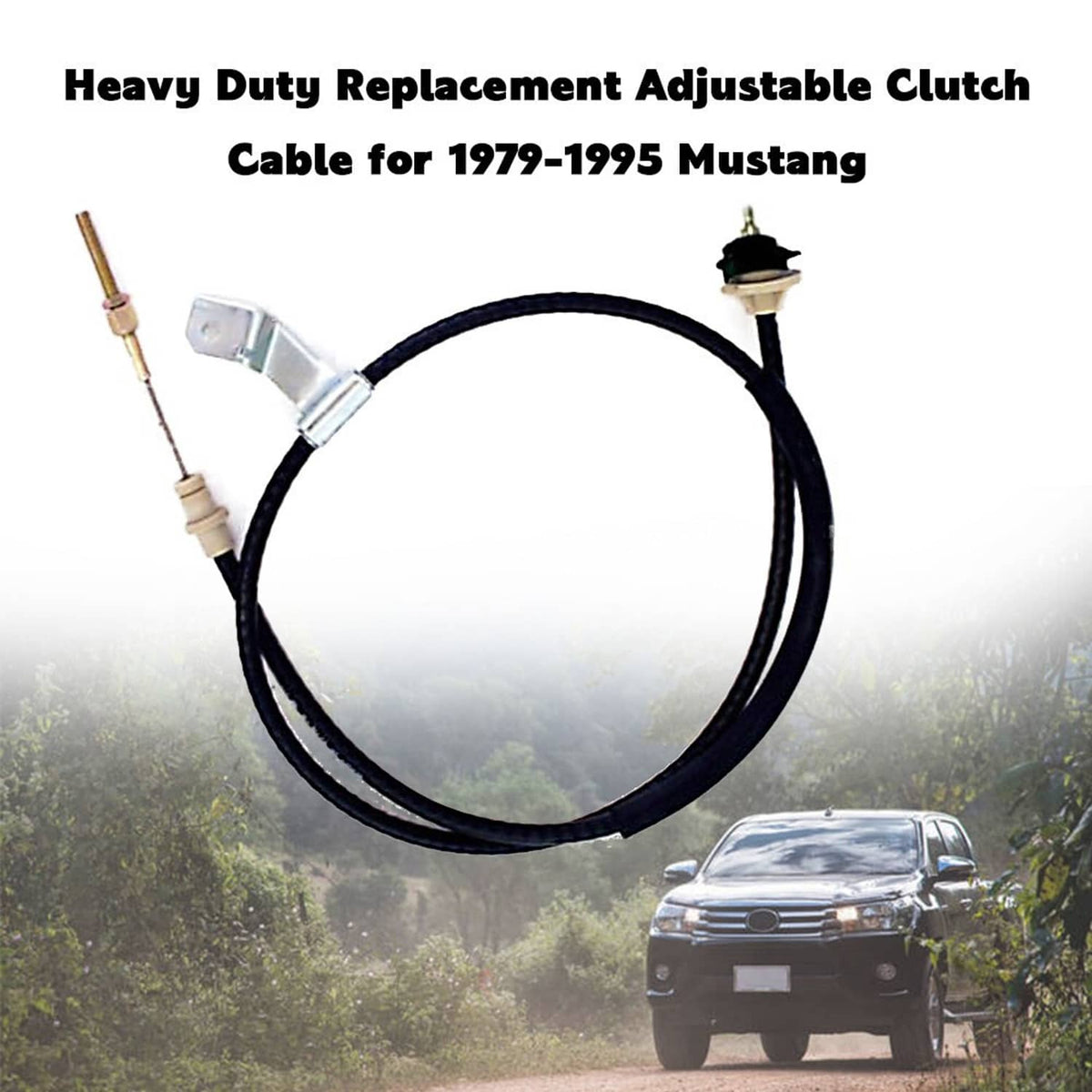 Solidspare New Replacement Adjustable Clutch Cable for 1979-1995 Mustang 5.0 LX GT New