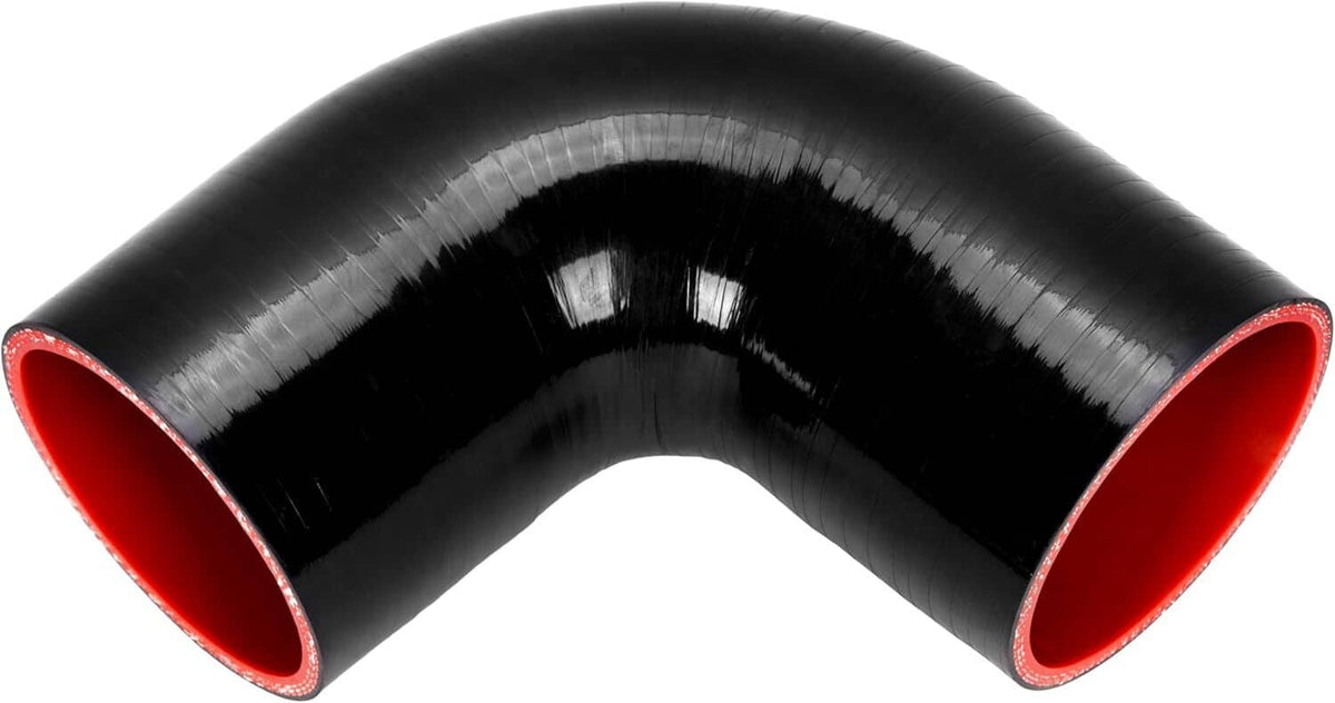 Solidspare 3" Polished Intercooler Piping w/ U Pipe Black Silicone Coupler + Clamp Kit DIY