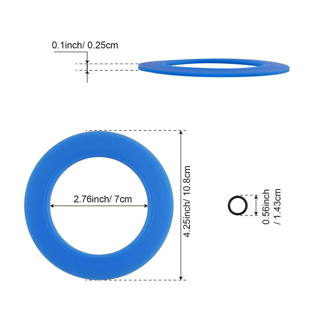 Solid Spare 2 Pcs 7301111-0070A Compatible Toilet Canister Flush Valve Seal Kit Replacements