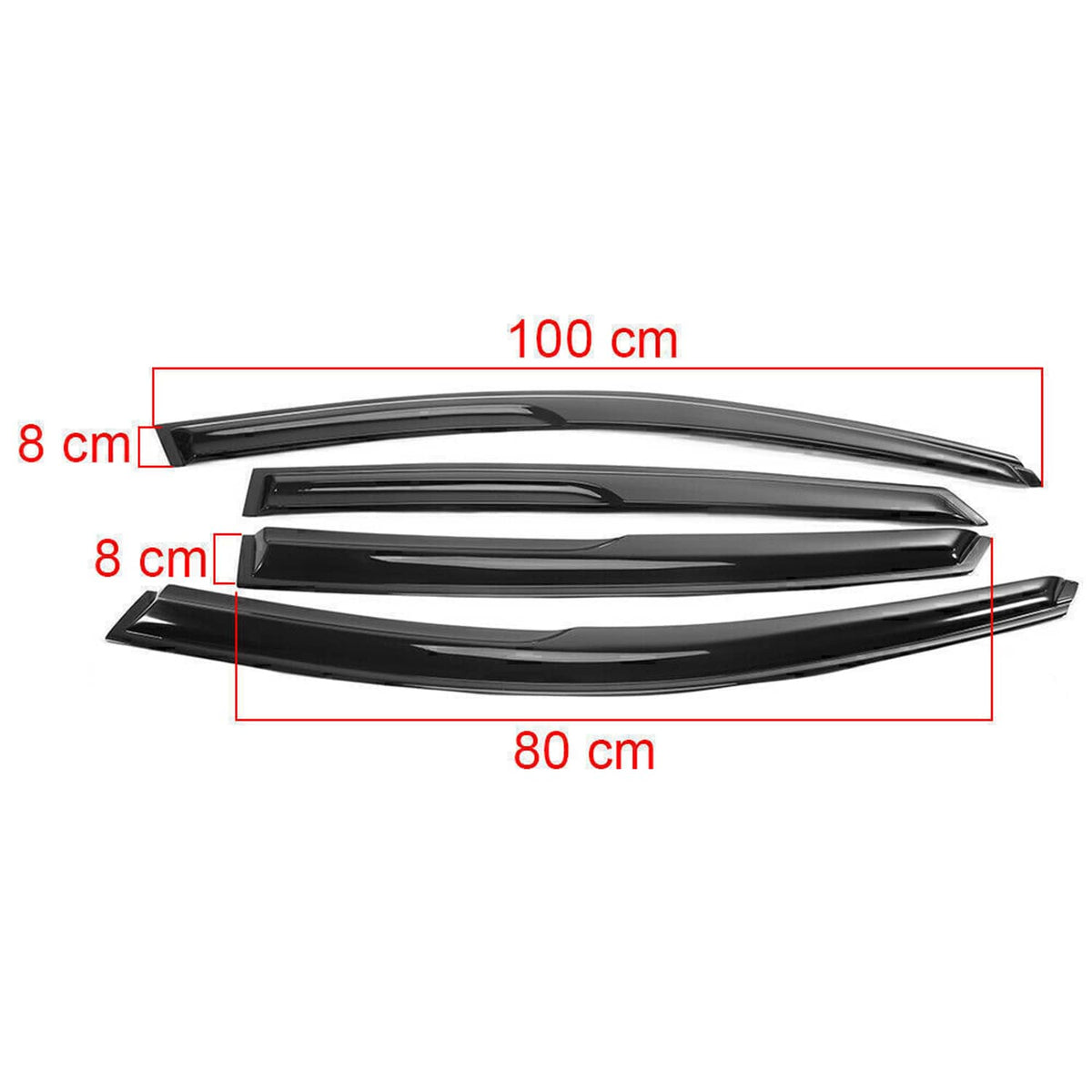 Solidspare For 2018-2022 Honda Accord 3D Wavy Mugen Style Window Visors Rain Guards Vent