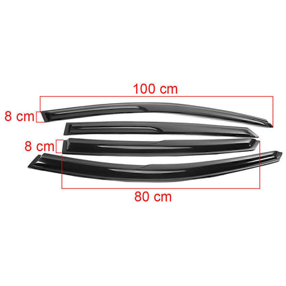 Solidspare For 2018-2022 Honda Accord 3D Wavy Mugen Style Window Visors Rain Guards Vent