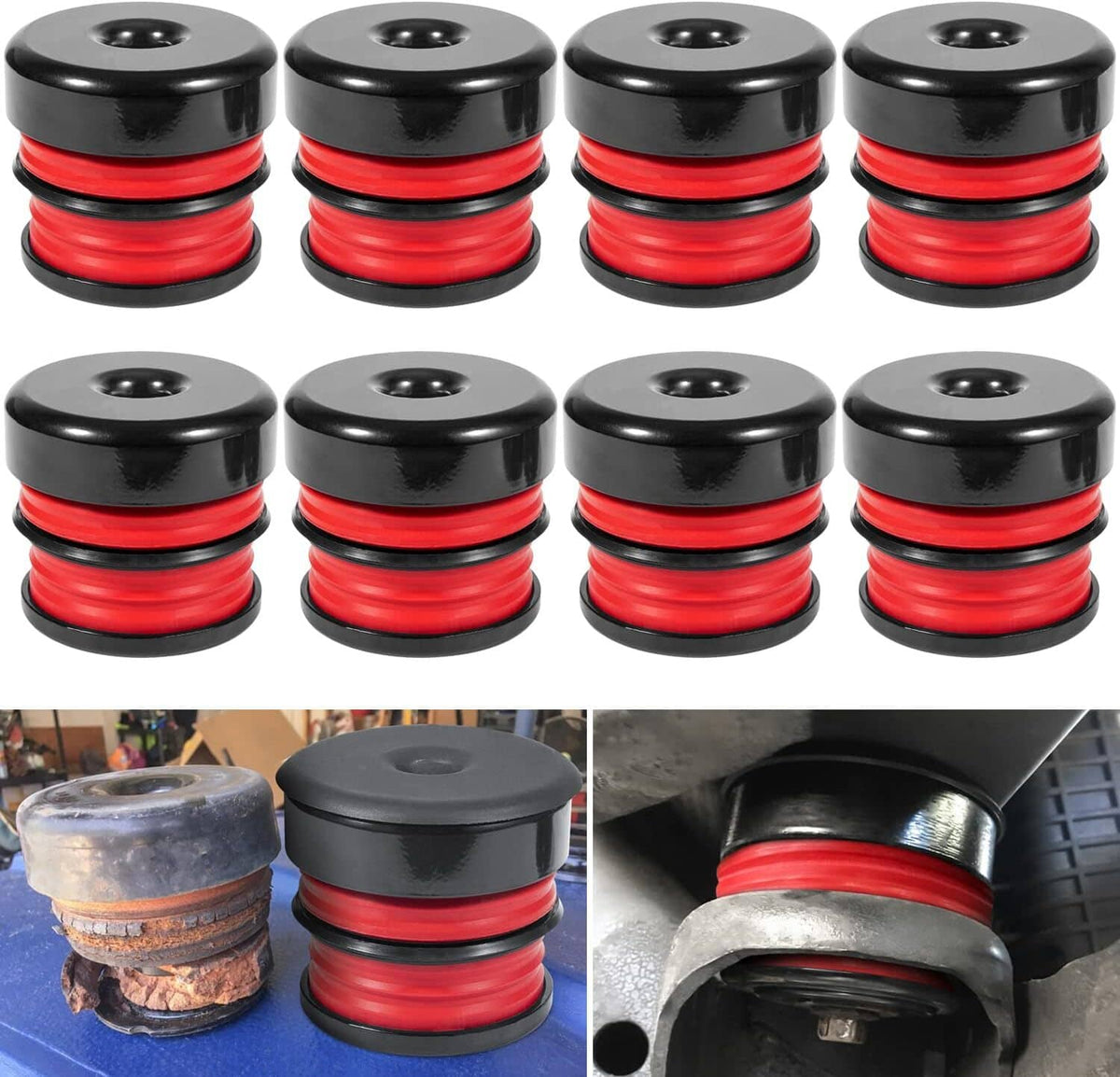Solidspare New Silicone Body Mount Bushing Kit for Ford F250 F350 08-16 Super Duty Crew Cab
