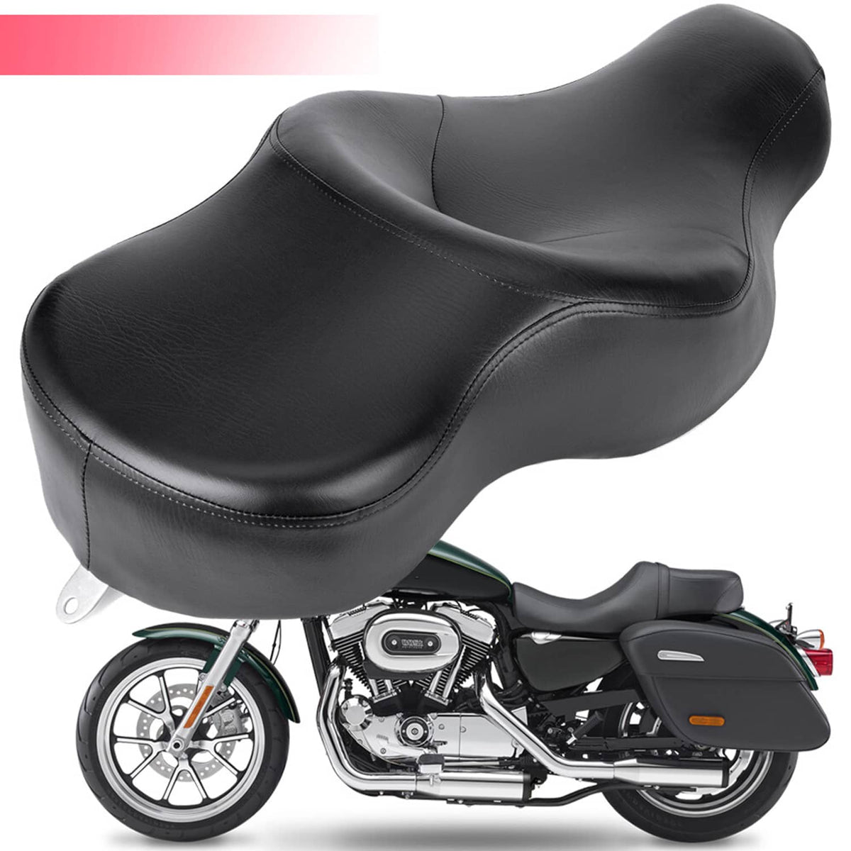 Solidspare Two Up 2-Up Driver Passenger Seat For Harley Sportster XL 883 XL 1200 2004-2023
