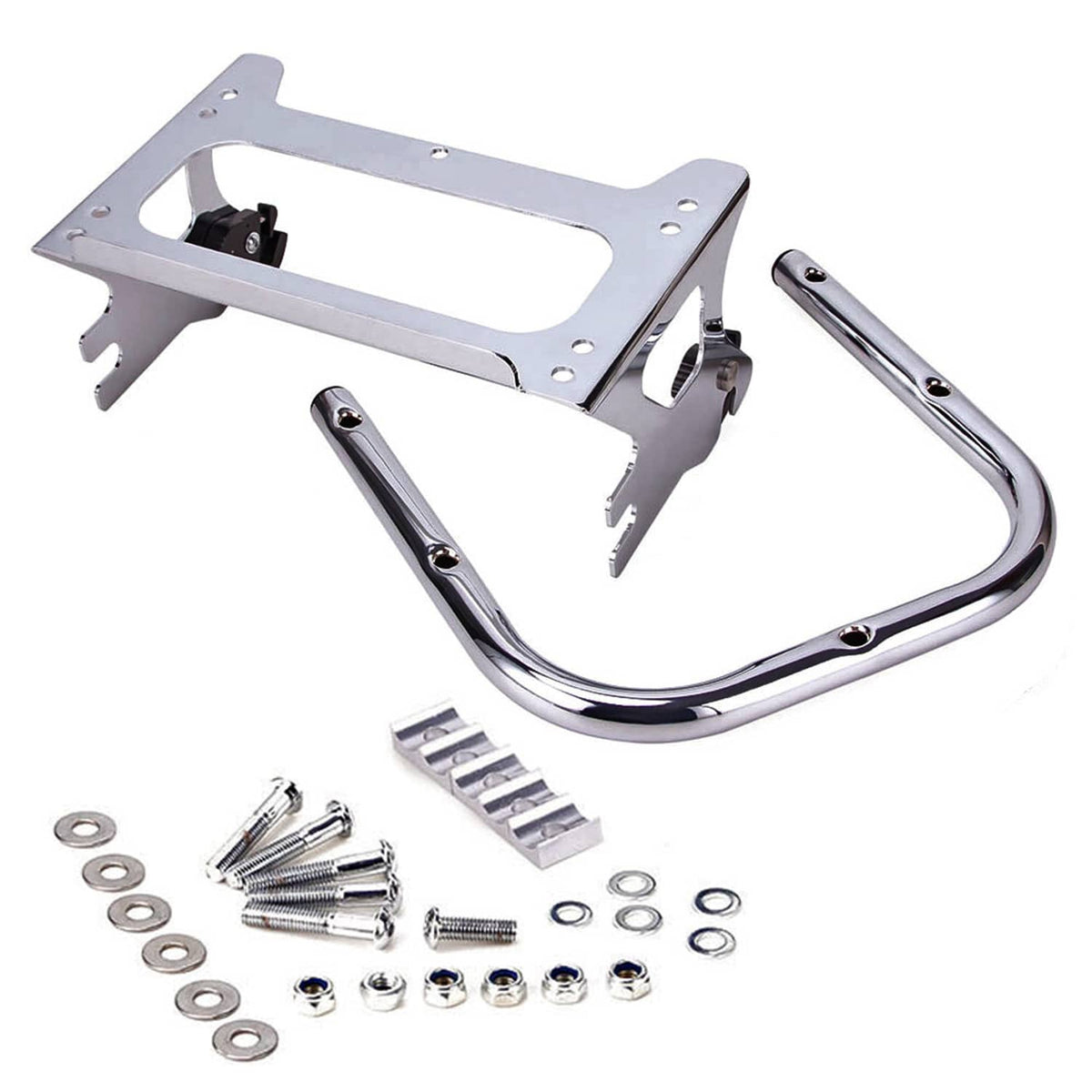 Solidspare Detachable Luggage Rack & Docking Hardware Kit For 1997- 2008 Harley Road King