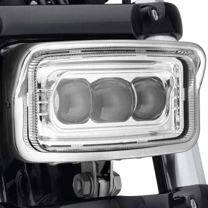 Solidspare Squared LED Headlight with Hi/Lo Beam For Harley Honda Chopper Bobber Custom