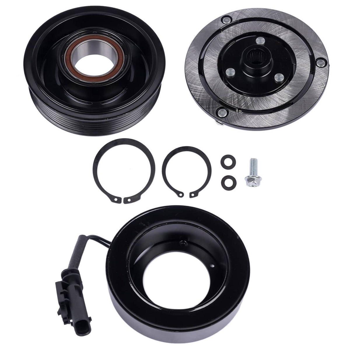 Solidspare AC Compressor Clutch Kit for Chevrolet Equinox 2018-2021 Colorado GMC Canyon CVC