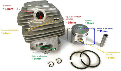 CYLINDER ASSEMBLY FOR MITSUBISHI TL33 BG330 REPLACES OEM KC13011AA