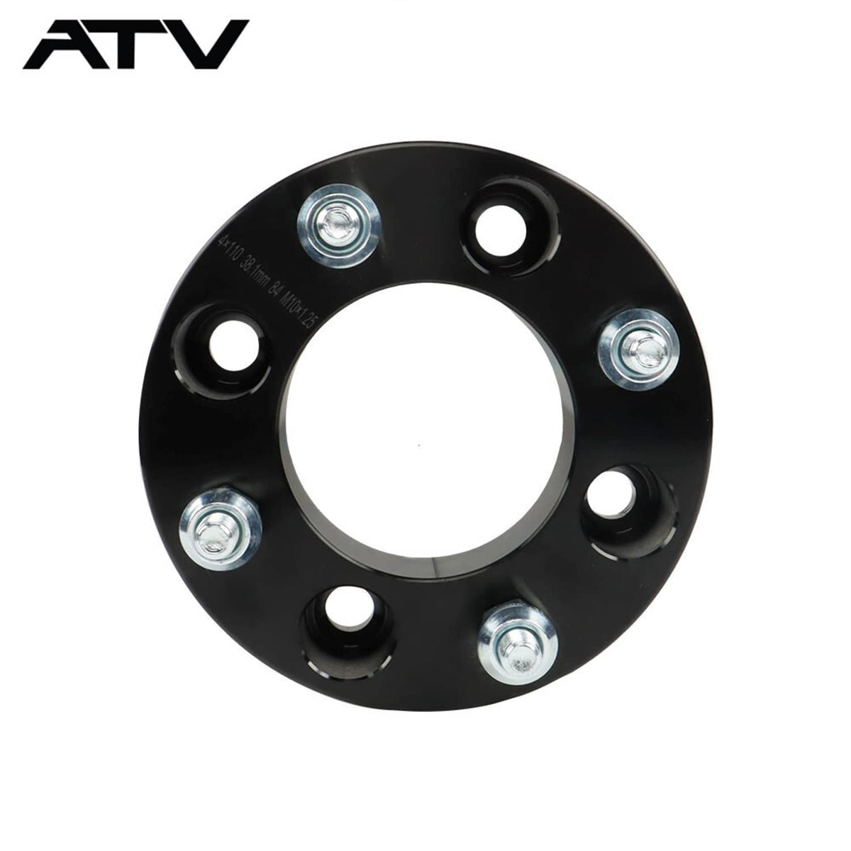 Solidspare 4pcs 1.5" 4×110 ATV Wheel Spacers 10×1.25 For Honda Yamaha For Kawasaki 4/110
