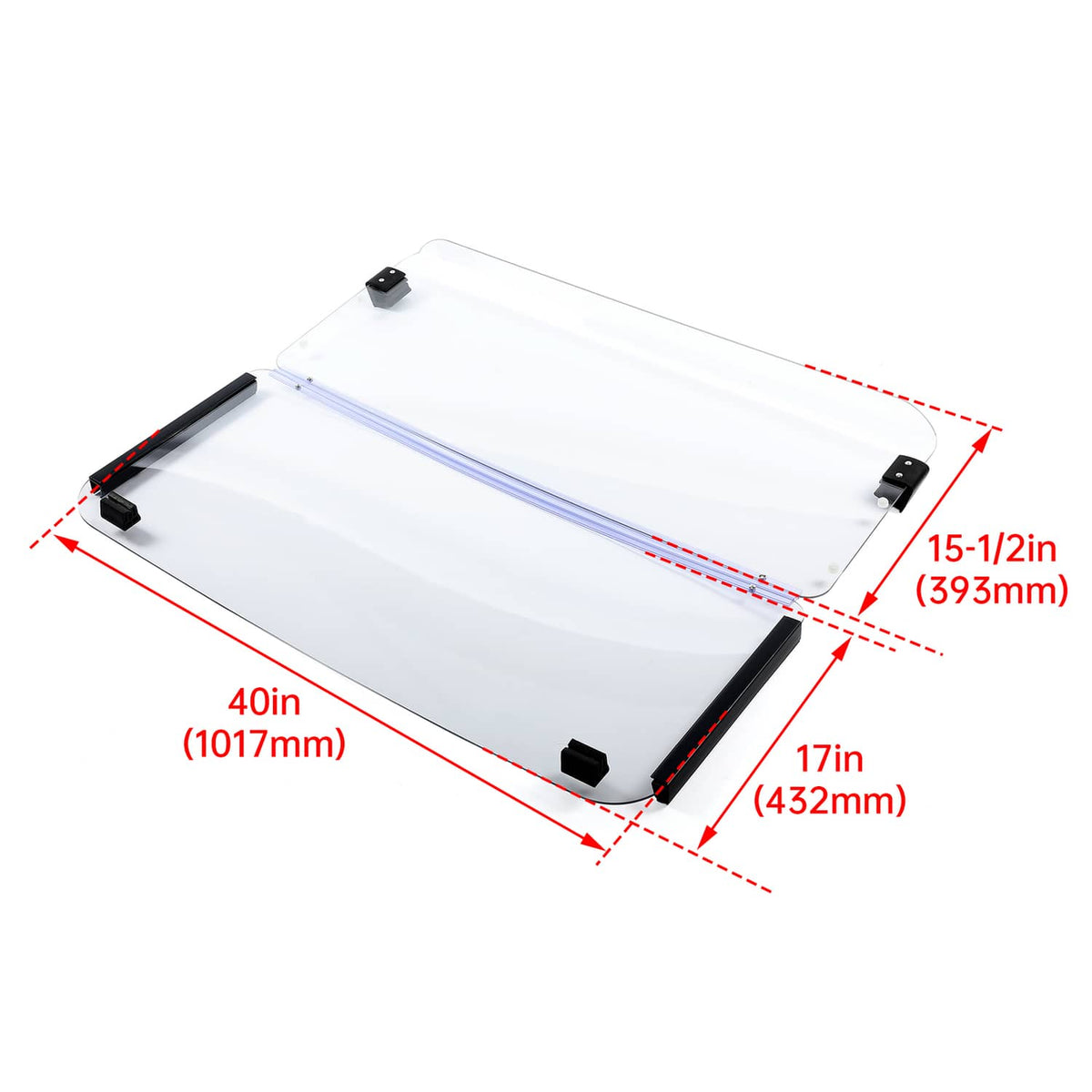Solidspare For Yamaha G2 G9 Models 1985-1995 Clear Folding Golf Cart Windshield Windscreen