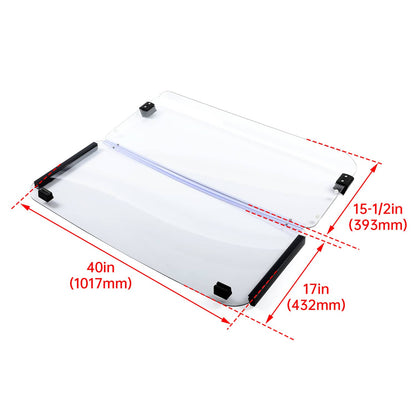 Solidspare For Yamaha G2 G9 Models 1985-1995 Clear Folding Golf Cart Windshield Windscreen