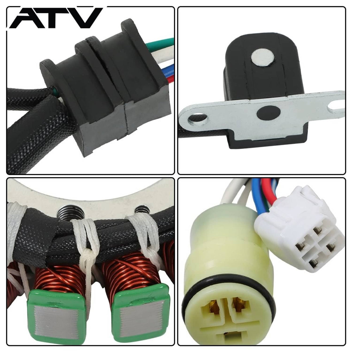 Solidspare Ignition Coil Relay Rectifier Stator For Yamaha YFM660 Grizzly 660 2002-2008