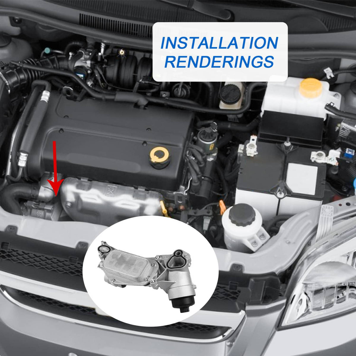 Solidspare Engine Oil Cooler w/ Filter For GMC Chevy Cruze Sonic 1.8L 93186324 25199751