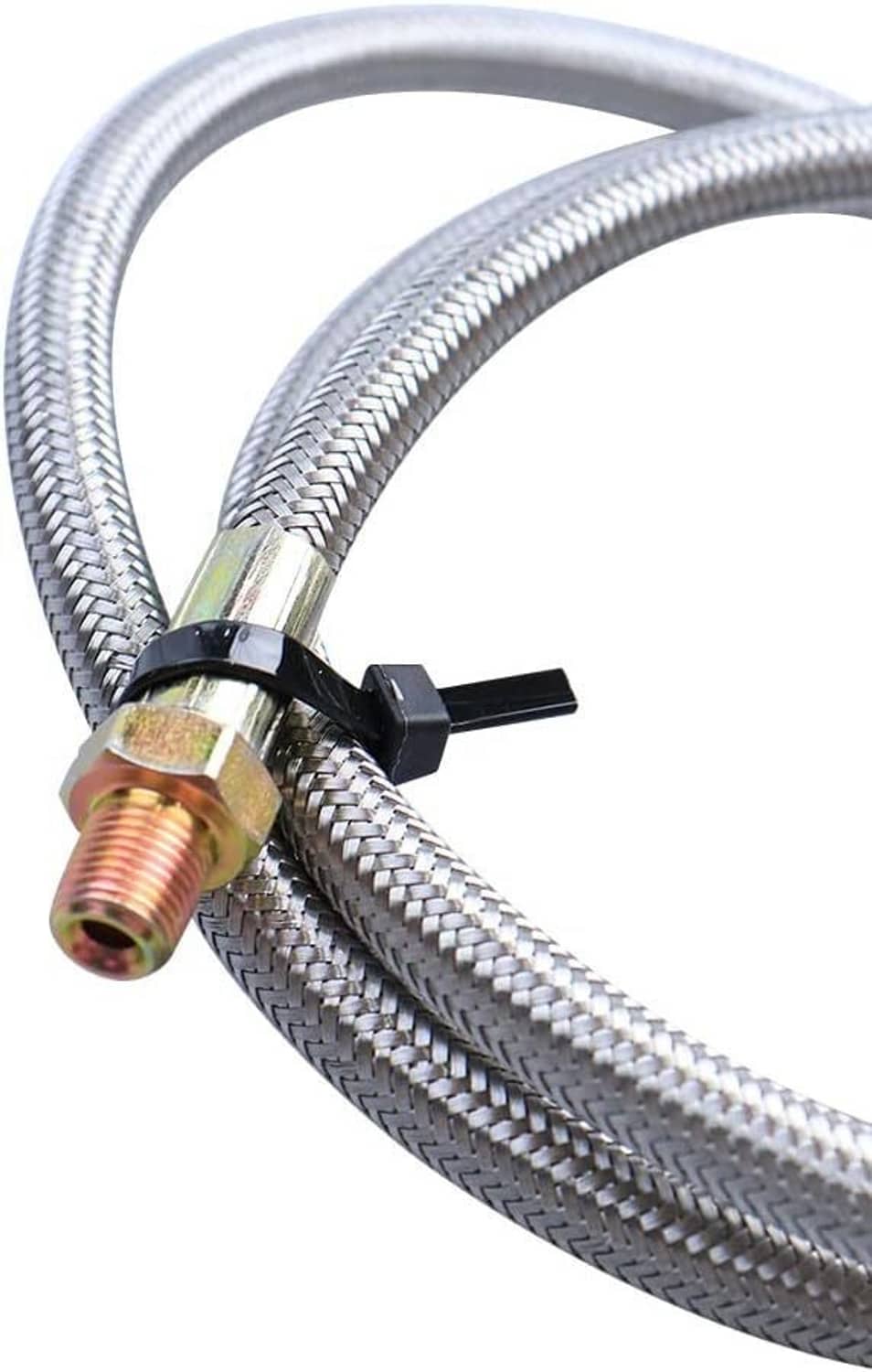 Solidspare 41" Turbo Oil Feed Line Kits For T3 T4 T60 T61 T70 1/8 PNT 90 Degree AN4