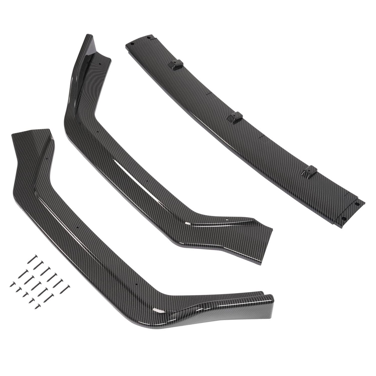 Solid Spare For Infiniti Q50 Sport 2018-2023 Carbon Fiber Front Bumper Lip Spoiler Splitter