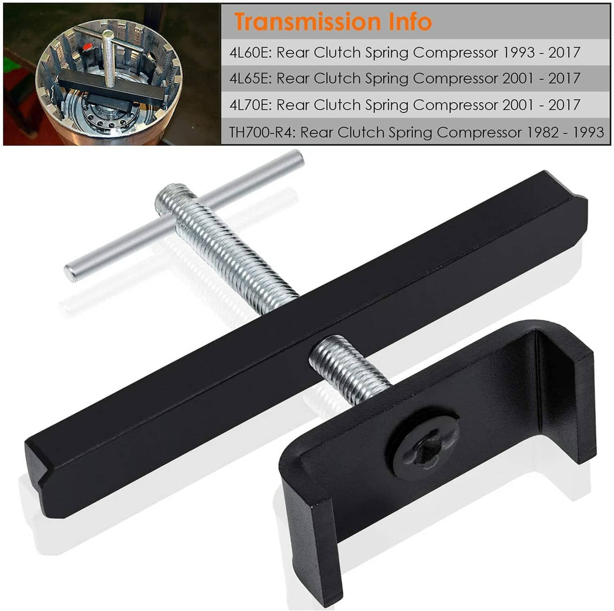 Solid Spare T-0151 Rear Clutch Spring Compressor Transmission Tool for GM 250 350 700 4L60E