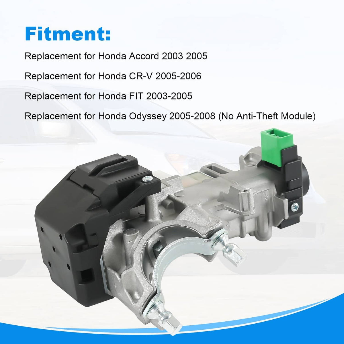 Solidspare 35100-SDA-A71 Ignition Switch Lock Cylinder Auto Trans w/2 Keys for Honda Accord