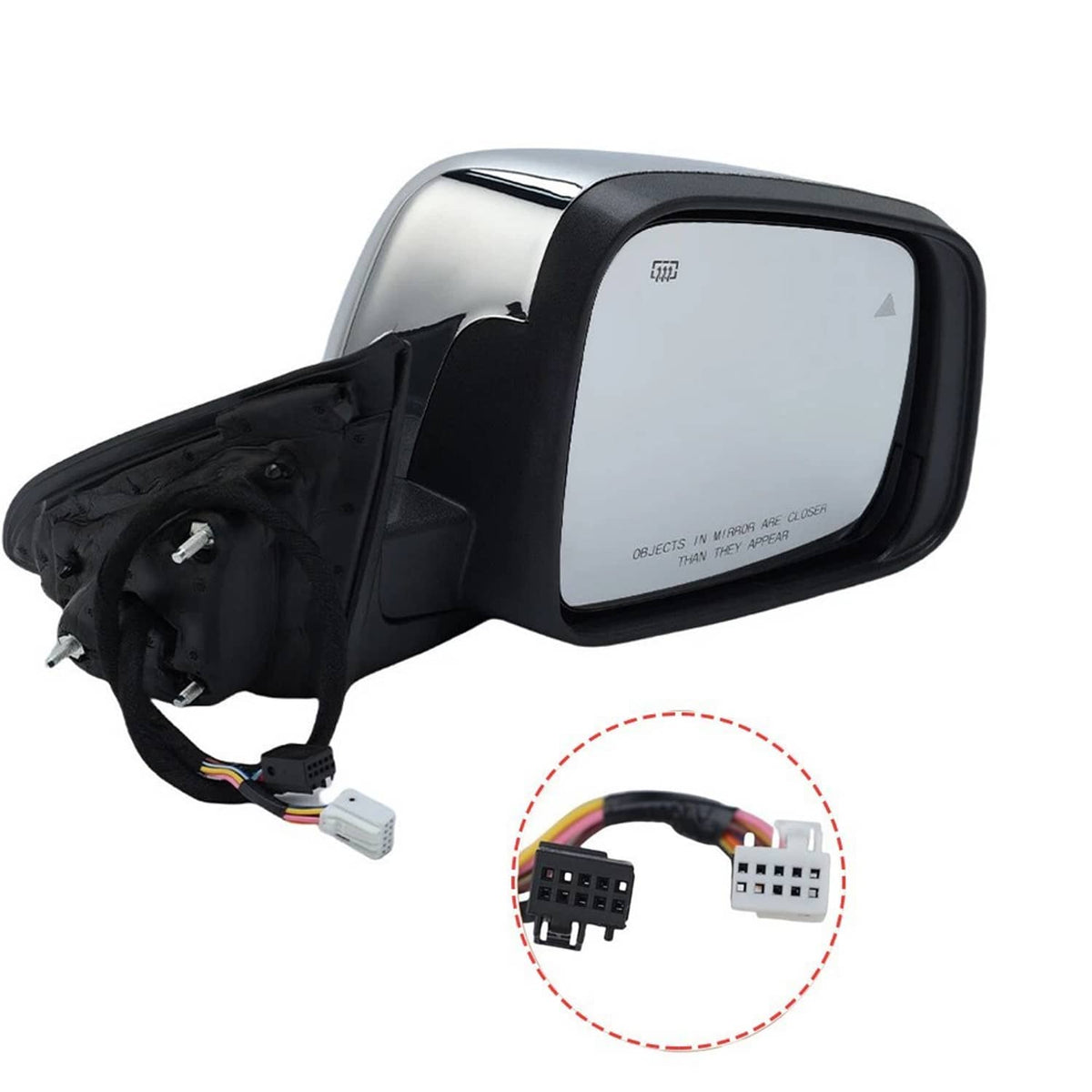 Solidspare Passenger Side Manual Fold Mirror Blind Spot For 2011-2022 Jeep Grand Cherokee