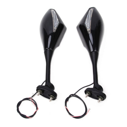 Solidspare Adjustable Rear Side View Mirrors w/ Turn Signals For Honda CBR600RR 2003-2021